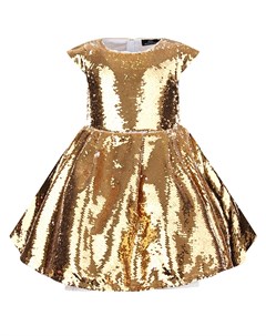Золотистое платье с двухсторонними пайетками детское Dan maralex