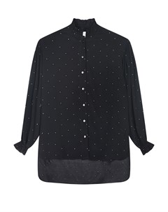 Черная рубашка в мелкий горошек Designers remix