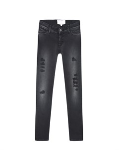 Черные джинсы skinny fit с разрезами Designers remix