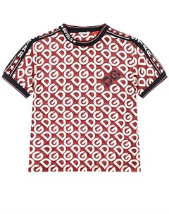 Бордовая футболка со сплошным логотипом детская Dolce&gabbana