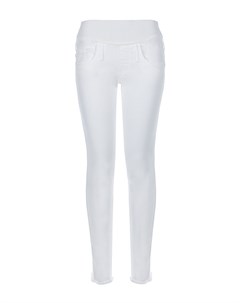 Белые джинсы для беременных с необработанным низом Pietro brunelli