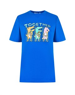Синяя футболка с надписью Together Sjyp