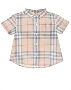 Рубашка с короткими рукавами в клетку Vintage Check детская Burberry