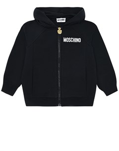 Черная спортивная куртка с принтом медвежонок детская Moschino