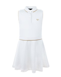 Теннисное платье с золотистой отделкой Emporio armani