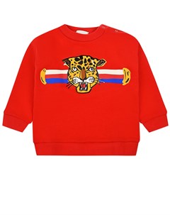 Красный свитшот с логотипом детский Gucci