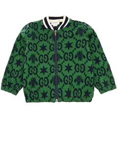 Зеленая спортивная куртка на молнии Gucci