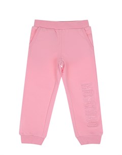 Розовые спортивные брюки детские Moschino