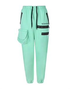 Зеленые спортивные брюки с накладными карманами Natasha zinko