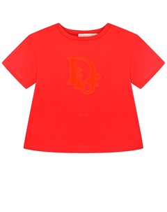 Красная футболка с патчем логотипа детская Dior