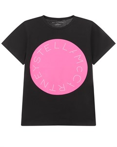 Черная футболка с геометрическим принтом Stella mccartney