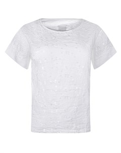 Белая блуза с пайетками 120% lino