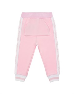 Розовые спортивные брюки с карманом кенгуру детские Monnalisa