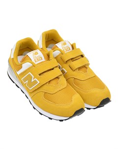 Желтые кроссовки из замши детские New balance