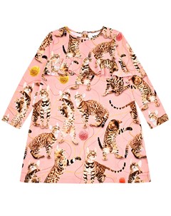 Розовое платье Coletta Wannabe Leopard детское Molo