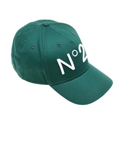 Зеленая бейсболка с белым логотипом детская No21