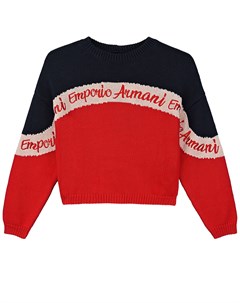 Хлопковый свитер colorblock Emporio armani