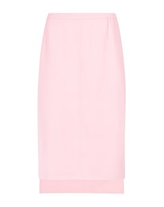 Розовая юбка миди прямого кроя No21