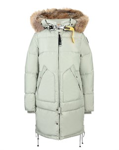 Пальто Long Bear с отделкой из меха енота Parajumpers