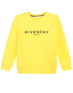Желтый свитшот с логотипом бренда детский Givenchy