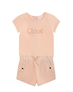 Розовый комбинезон с логотипом детский Chloe