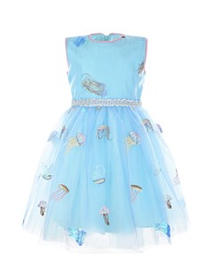 Голубое платье с вышивкой детское Eirene