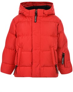 Красная куртка пуховик с капюшоном детская Dolce&gabbana