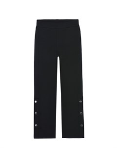 Черные спортивные брюки с кнопками в боковых швах Moncler