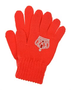 Красные перчатки с короной Catya