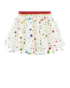 Белая тюлевая юбка с разноцветным конфетти детская Stella mccartney