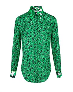 Зеленая рубашка с цветочным принтом Iceberg