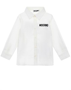 Белая рубашка с логотипом детская Moschino