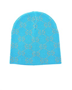Голубая шапка с логотипом детская Gucci