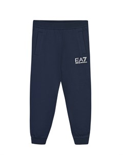 Синие спортивные брюки с логотипом детские Ea7