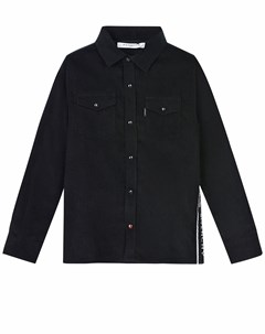 Черная рубашка из вельвета детская Givenchy
