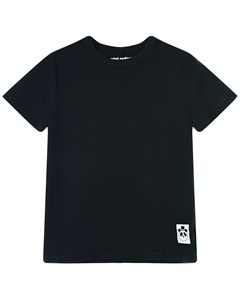 Черная футболка с патчем детская Mini rodini
