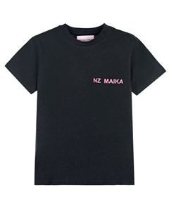 Черная футболка с принтом nz maika детская Natasha zinko