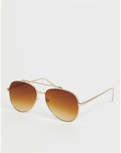 Золотистые солнцезащитные очки авиаторы Аrizona Skinnydip