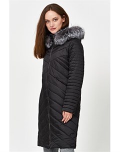 Утепленное пальто с отделкой мехом лисы Laura bianca