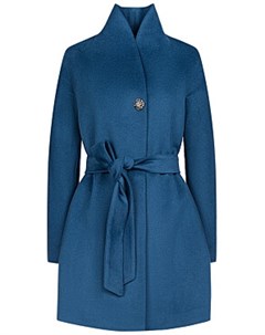 Синее пальто с поясом La reine blanche