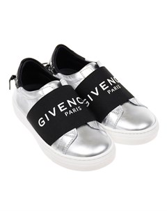 Серебристые кеды с эластичной вставкой детские Givenchy
