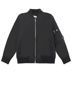 Черная куртка бомбер с карманом на рукаве детская Dior