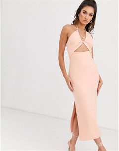 Облегающее платье миди персикового цвета Bec & bridge