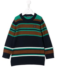 Пуловер в полоску с круглым вырезом Acne studios kids