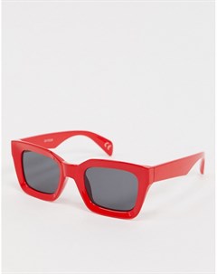 Красные солнцезащитные очки в квадратной оправе Asos design