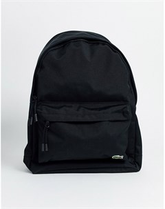 Черный рюкзак с логотипом Lacoste