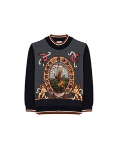 Кардиган из смеси шерсти и хлопка Dolce&gabbana