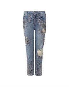 Укороченные джинсы с декоративной отделкой Alice+olivia