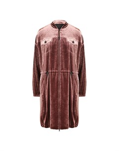 Однотонное пальто из смеси вискозы и шелка Brunello cucinelli