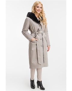 Стильное пальто на кроличьей подстежке для большого размера Garioldi